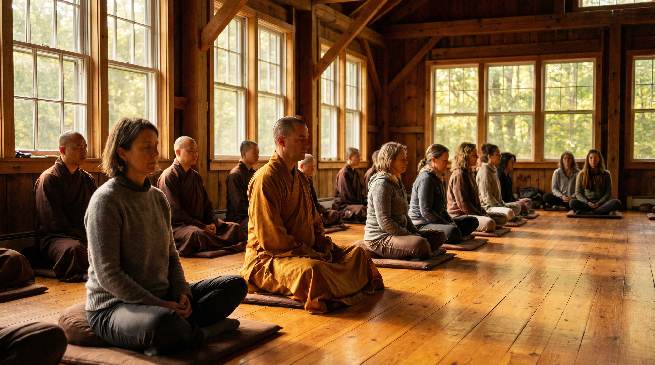 Meditation community gathering